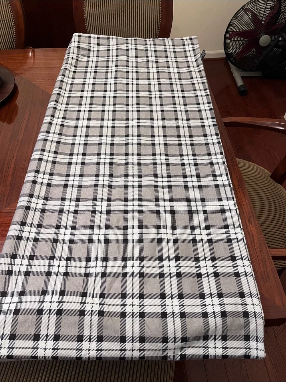 Cuddl Duds Plaid Flannel Flat Sheet- Gray, blue, Black